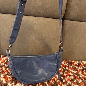 HOBO Elegant Blue Leather Crossbody Bag